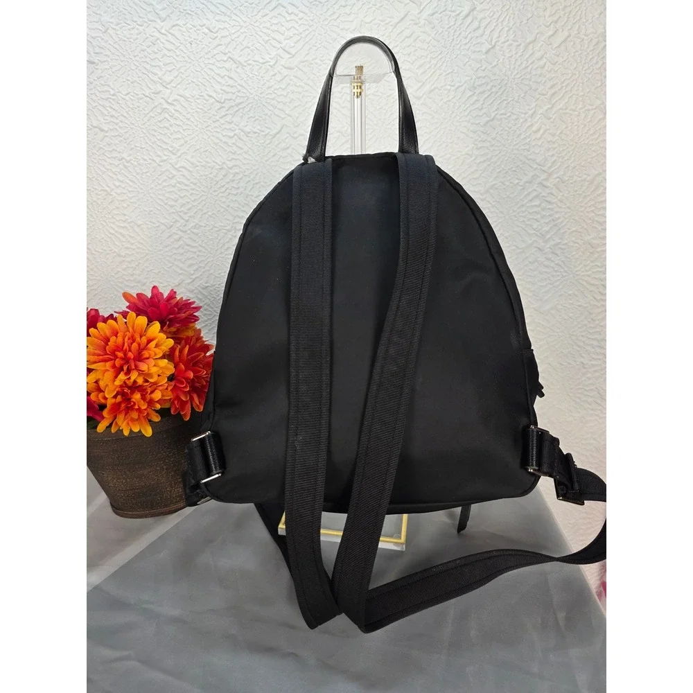 Kate Spade New York Chelsea Small Backpack Black Nylon Gold Hardware WKR00556